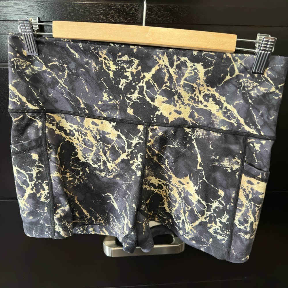 Constantly Varied Gear- Gold Marble Shorts 2.5 inseam
